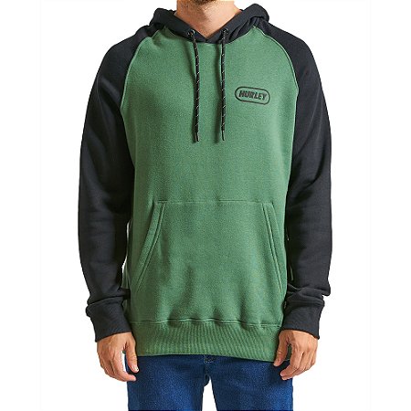 Moletom Hurley Canguru Speed WT24 Masculino Verde/Preto