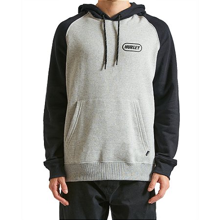 Moletom Hurley Canguru Speed WT24 Masculino Cinza/Preto