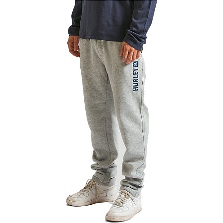 Calça Hurley Moletom Square WT24 Masculina Mescla Cinza