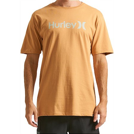 Camiseta Hurley O&O Solid WT24 Masculina Mostarda
