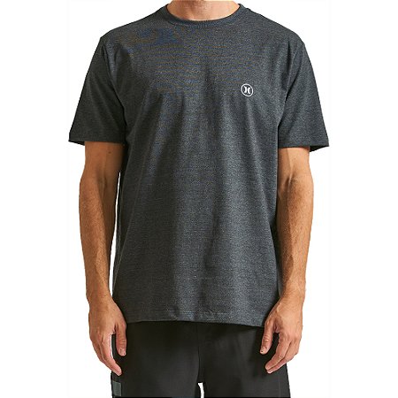Camiseta Hurley Mini Circle Icon WT24 Masculina Mescla Preto