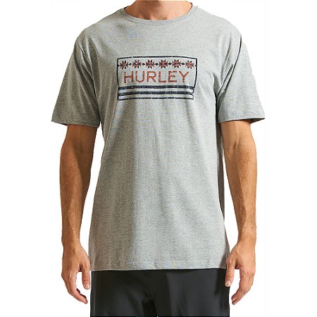 Camiseta Hurley Native Box WT24 Masculina Mescla Cinza