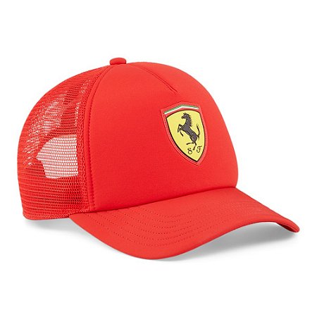 Boné Puma Aba Curva Ferrari Race Trucker Rosso Corsa