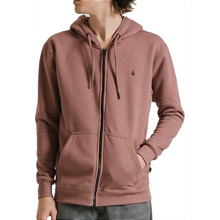Moletom Volcom Aberto Single Stone WT24 Masculino Bordô