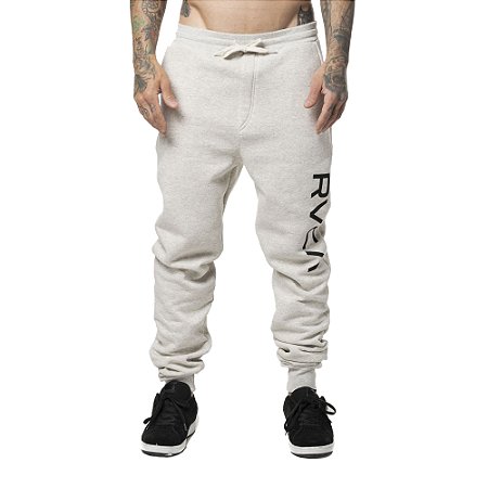 Calça RVCA Moletom Big RVCA II WT24 Masculina Cinza Claro