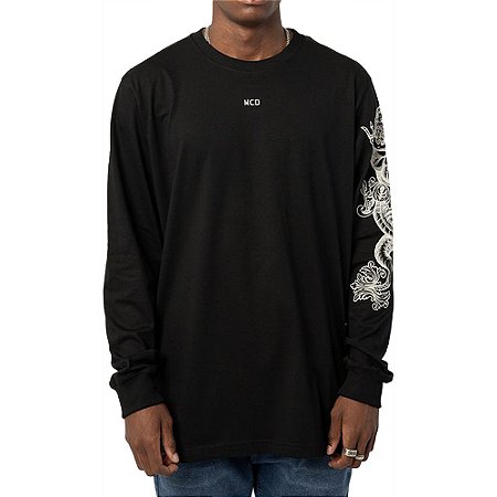Camiseta MCD Manga Longa Tritão WT24 Masculina Preto