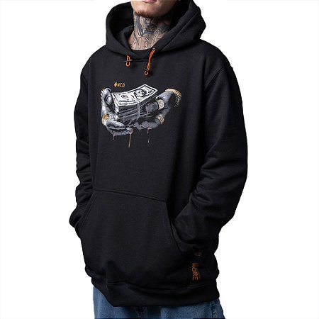 Moletom MCD Canguru Money WT24 Masculino Preto