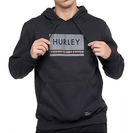 Moletom Hurley Canguru Skull PE Masculino Preto