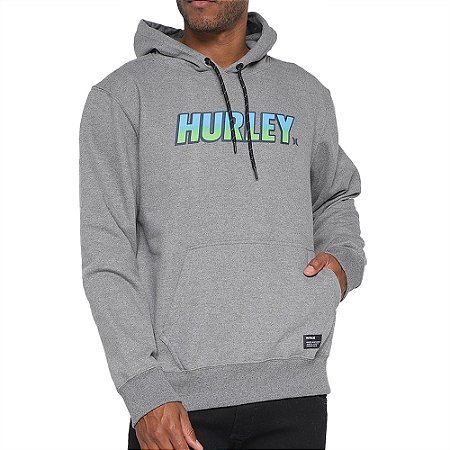 Moletom Hurley Canguru Fastlane PE Masculino Mescla Grafite
