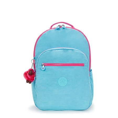 Mochila Kipling Seoul XL Blue Sea Combo Azul