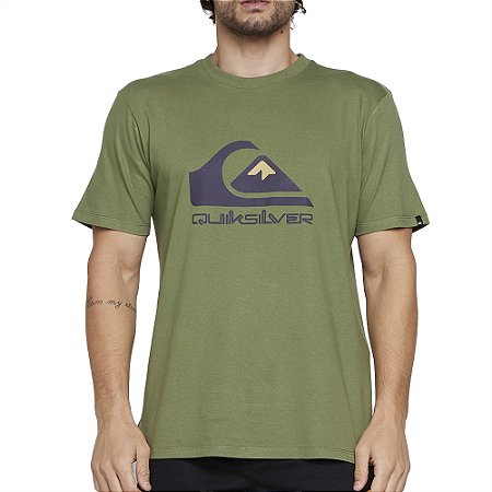Camiseta Quiksilver Full Logo SM25 Masculina Verde Escuro
