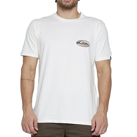 Camiseta Quiksilver Retro Link SM25 Masculina Snow White