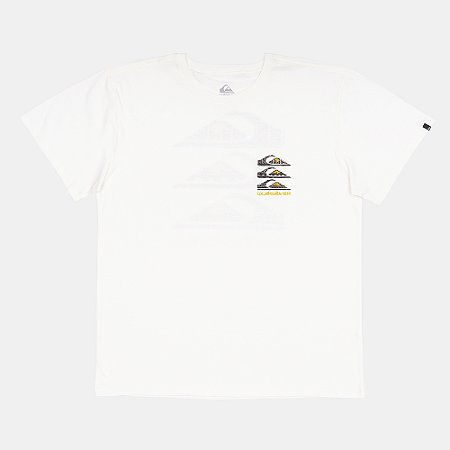 Camiseta Quiksilver Vertical Logos SM25 Plus Size Snow White