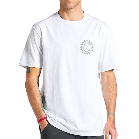 Camiseta Volcom Rabbit Hole SM25 Masculina Branco