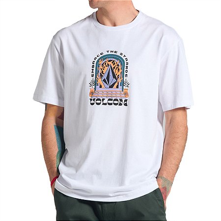 Camiseta Volcom Sacred SM25 Masculina Branco