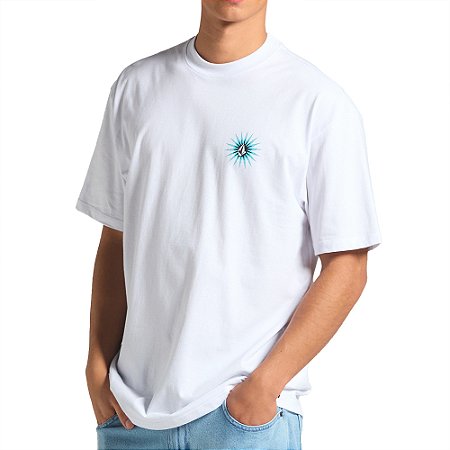 Camiseta Volcom Comfort Scorcho SM25 Masculina Branco