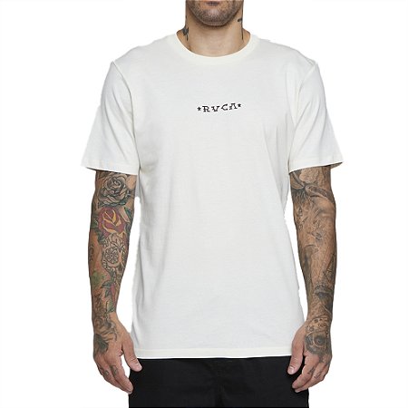 Camiseta RVCA Saber Snake SM25 Masculina Off White