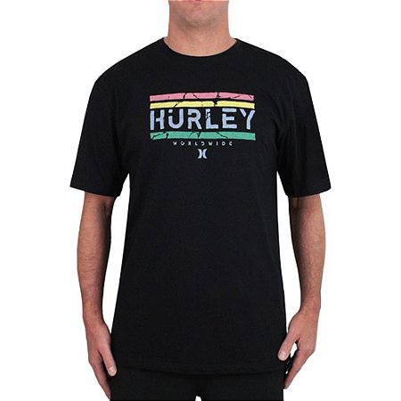 Camiseta Hurley Jam Oversize SM25 Masculina Preto