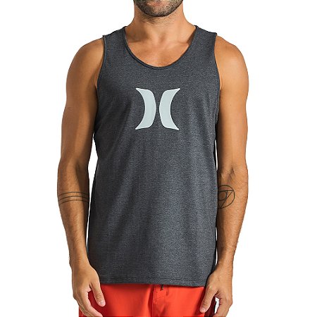 Regata Hurley Icon Oversize SM25 Masculina Mescla Preto
