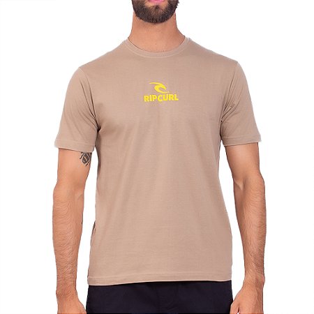 Camiseta Rip Curl Icon SM25 Masculina Sand Dune
