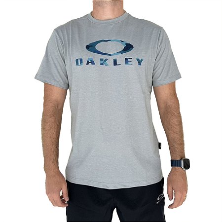 Camiseta Oakley Camo SS SM25 Masculina Stone Grey
