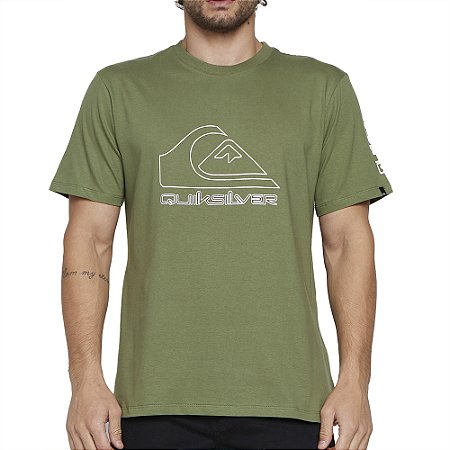 Camiseta Quiksilver New Tour SM25 Masculina Verde Escuro