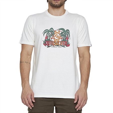Camiseta Quiksilver Dala Jungle SM25 Masculina Snow White