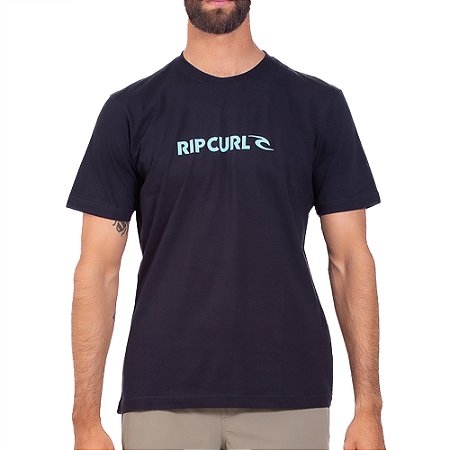 Camiseta Rip Curl New Icon SM25 Masculina Preto