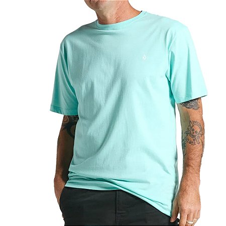 Camiseta Volcom Stone Blanks SM25 Masculina Verde Claro