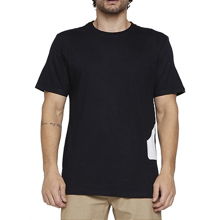 Camiseta Quiksilver Side Logo SM25 Masculina Preto