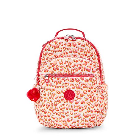 Mochila Kipling Seoul Latin Cheetah Estampado