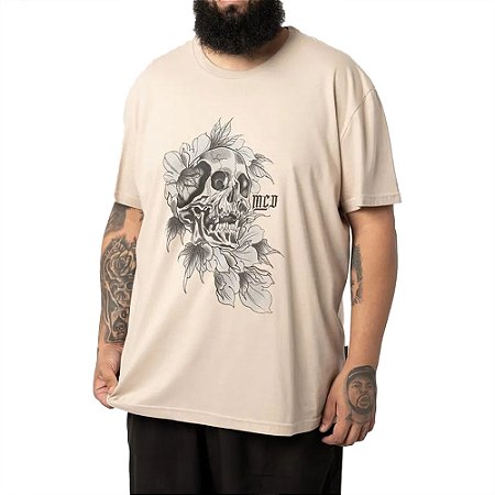 Camiseta MCD Caveira Caligrafitti SM25 Masculina Areia