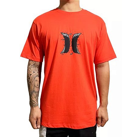 Camiseta Hurley Hole SM25 Masculina Vermelho