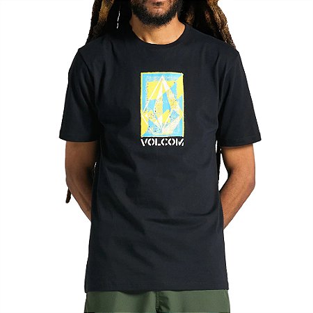 Camiseta Volcom Ripper Stone SM25 Masculina Preto