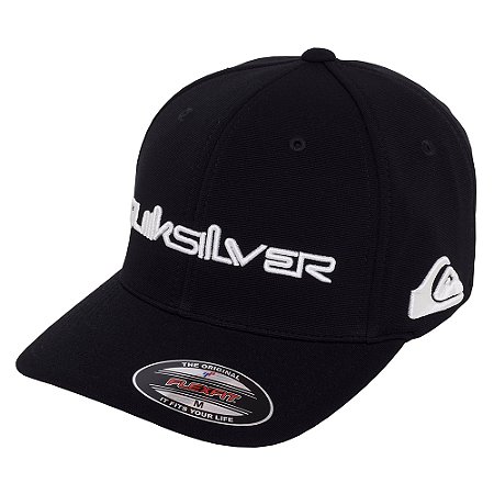Boné Quiksilver Aba Curva Emb Type Warpaint SM25 Black