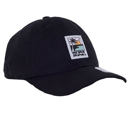 Boné RVCA Aba Curva Palm Set Snapback SM25 Preto