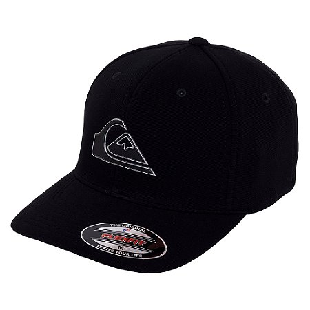 Boné Quiksilver Aba Curva Hologram Outline Logo SM25 Black