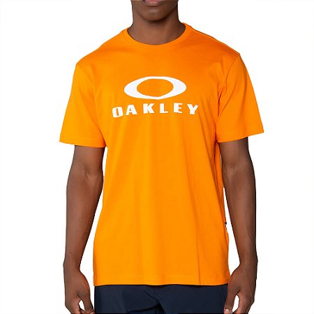 Camiseta Oakley O-Bark SM25 Masculina Neon Orange