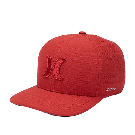 Boné Hurley Aba Curva Rail SM25 Vermelho