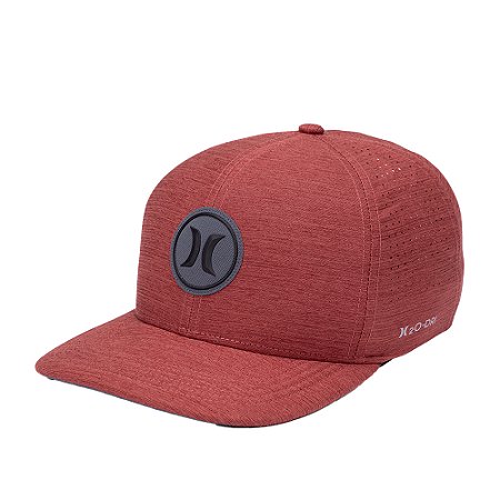 Boné Hurley Aba Curva Circle 3D SM25 Mescla Vermelho