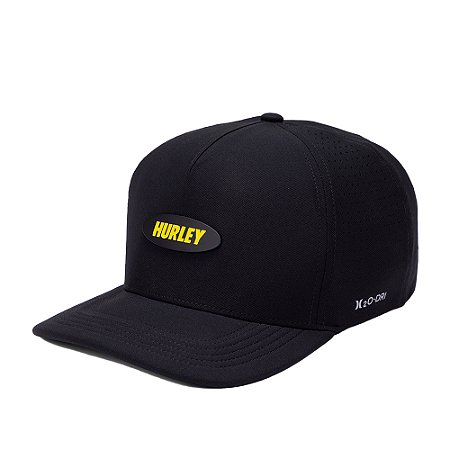 Boné Hurley Aba Curva Fastplate SM25 Preto