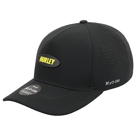 Boné Hurley Aba Curva Fastplate P Juvenil  SM25 Preto