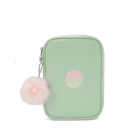 Estojo Kipling 100 Pens Soft Green Met