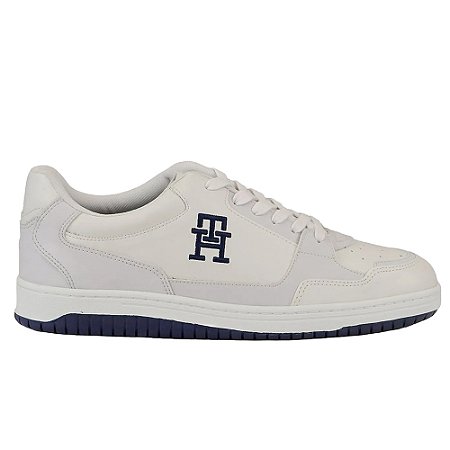 Tênis Tommy Hilfiger Basket 2C Mix Suede LTH Masculino White