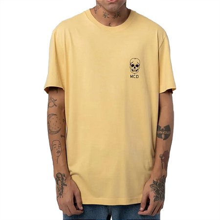 Camiseta MCD Logo Caveira SM25 Masculina Amarelo Ensol
