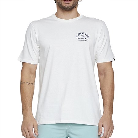Camiseta Quiksilver Classic Arch SM25 Masculina Snow White