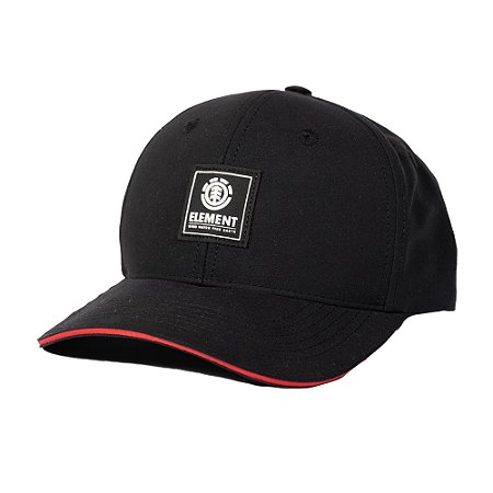 Boné Element Aba Curva Pacth Logo SM25 Preto