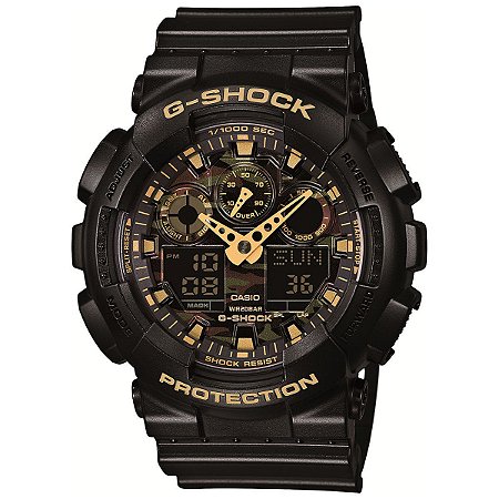 Relógio G-Shock GA-100CF-1A9DR Preto/Dourado