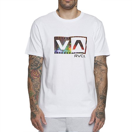 Camiseta RVCA Balance Box Film SM25 Masculina Branco