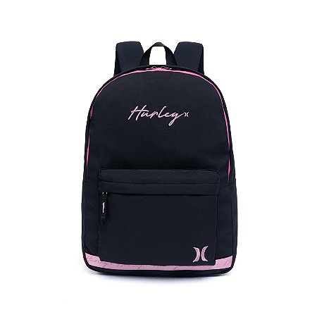 Mochila Hurley Black Satin 18L SM25 Preto/Rosa